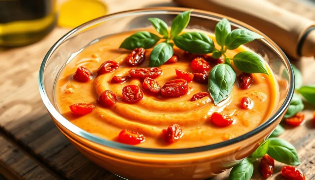 creamy sun-dried tomato sauce